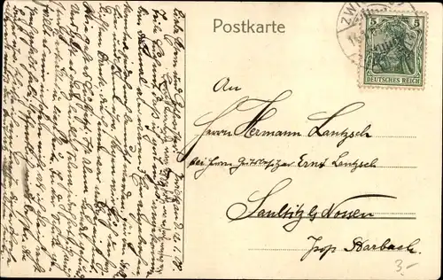 Ak Zwickau in Sachsen, Albertplatz, Grünanlage