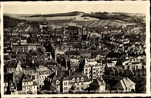 Ak Plauen im Vogtland, Blick vom Bärenstein zum Kemmler