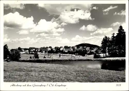 Ak Altenberg im Erzgebirge, Ortsansicht mit Geisingberg