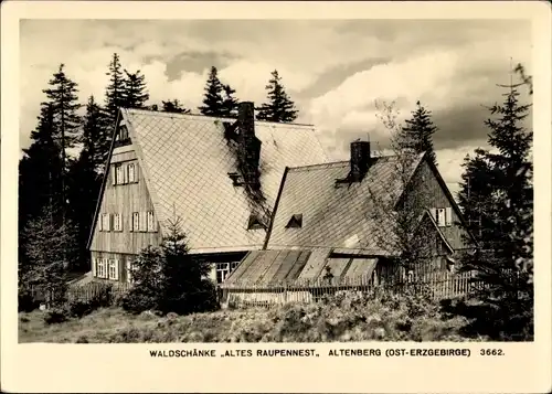 Ak Altenberg im Erzgebirge, Waldschänke Altes Raupennest