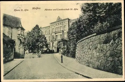 Ak Meißen an der Elbe, Pfarre St. Afra, Fürsten- und Landesschule St. Afra