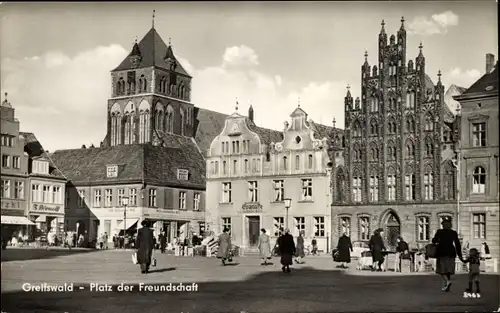 Ak Hansestadt Greifswald, Platz der Freundschaft