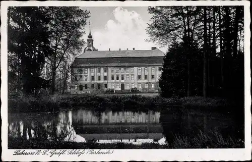 Ak Lieberose in Brandenburg, Gräfl. Schloss, Parkseite