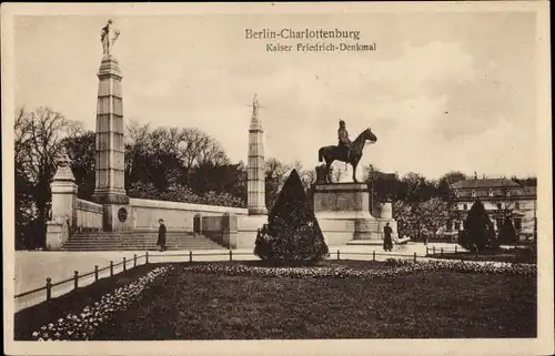 Ak Berlin Charlottenburg, Kaiser Friedrich Denkmal