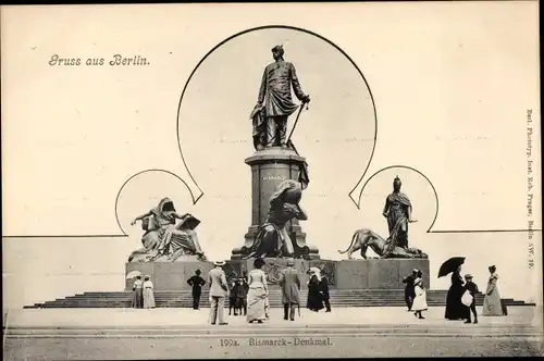 Ak Berlin Tiergarten, Bismarck Denkmal