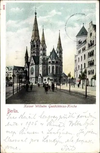 Ak Berlin Charlottenburg, Kaiser Wilhelm Gedächtniskirche