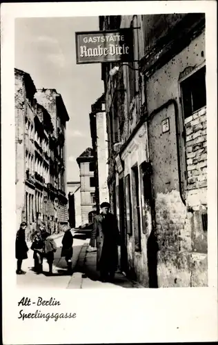Ak Berlin Mitte, Sperlingsgasse, Gasthaus Raabe Diele