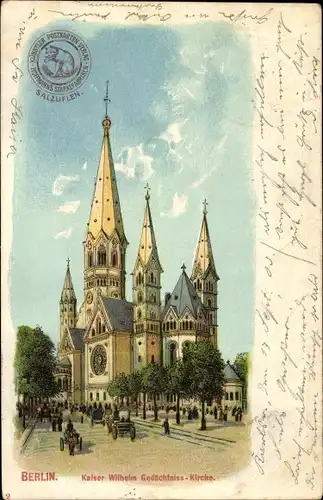 Litho Berlin Charlottenburg, Kaiser Wilhelm Gedächtnis-Kirche