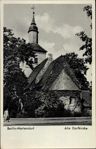 Ak Berlin Tempelhof Mariendorf, Alte Dorfkirche