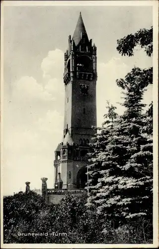 Ak Berlin Wilmersdorf Grunewald, Fr. Saewerts Grunewaldturm