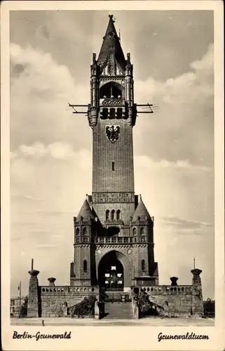 Ak Berlin Wilmersdorf Grunewald, Grunewaldturm