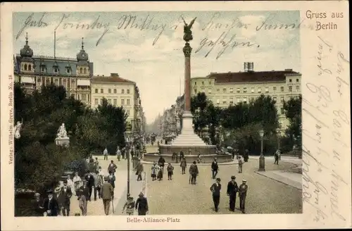 Ak Berlin Kreuzberg, Belle Alliance Platz, Denkmal