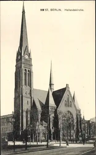 Ak Berlin Tiergarten Moabit, Heilandskirche