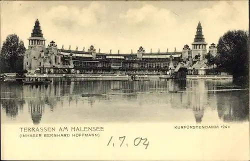 Ak Berlin Wilmersdorf Halensee, Terrassen am Halensee, Kurfürstendamm 124a