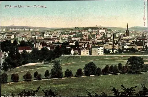 Ak Gera in Thüringen, Blick vom Hainberg