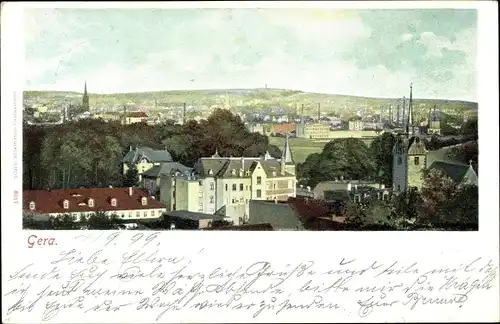 Ak Gera in Thüringen, Gesamtansicht