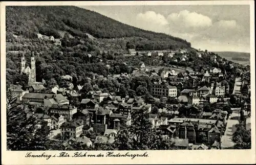 Ak Sonneberg in Thüringen, Blick von der Hindenburgruhe