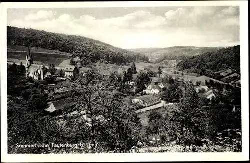 Ak Tautenburg in Thüringen, Ortschaft mit Landschaftsblick
