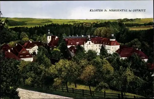 Ak Ostritz in der Oberlausitz, Kloster Sankt Marienthal