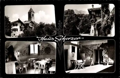 Ak Eppan an der Weinstraße Appiano sulla strada del vino Südtirol, Haus Scherzer, Kirche