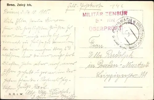 Ak Brno Brünn Südmähren, Zelny trh