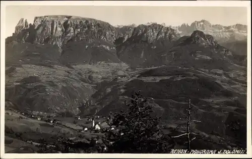 Ak Ritten Renon Südtirol, Panorama d. Dolomiti