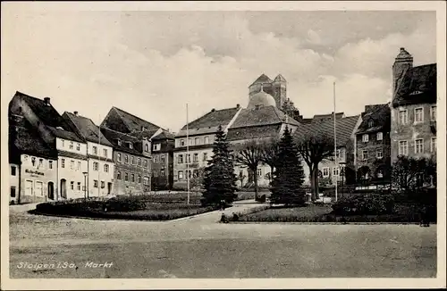 Ak Stolpen in Sachsen, Marktplatz