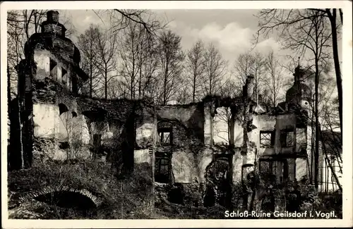 Ak Geilsdorf Weischlitz im Vogtland, Schlossruine