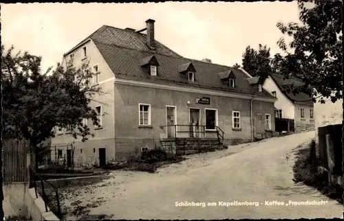 Ak Schönberg am Kapellenberg Bad Brambach im Vogtland, Kaffee Freundschaft