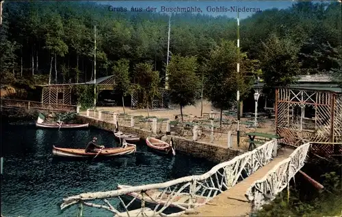 Ak Gohlis Niederau in Sachsen, Buschmühle