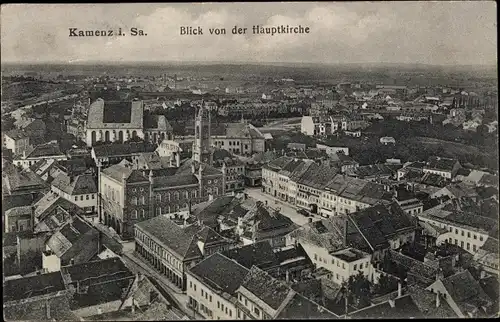 Ak Kamenz in Sachsen, Blick von der Hauptkirche