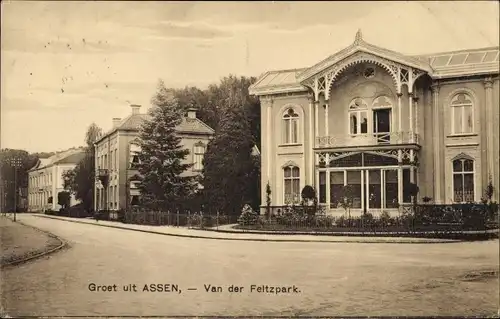 Ak Assen Drenthe Niederlande, Van der Feltzpark