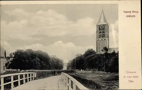 Ak Zoelen Gelderland, Ingang Dorp