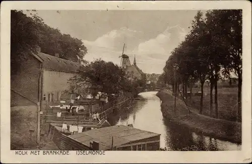 Ak IJsselmonde Rotterdam Südholland Niederlande, Kolk met Baankade