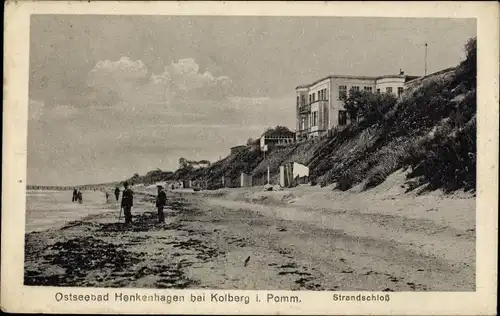 Ak Ustronie Morskie Henkenhagen Pommern, Strandschloss