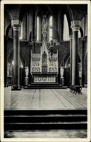 Ak Achel Limburg Flandern, Cistercienserabdij Hoogaltaar, Innenansicht, Altar