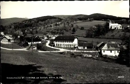 Ak St Corona am Wechsel in Niederösterreich, Teilansicht, Ort am Schöpfl