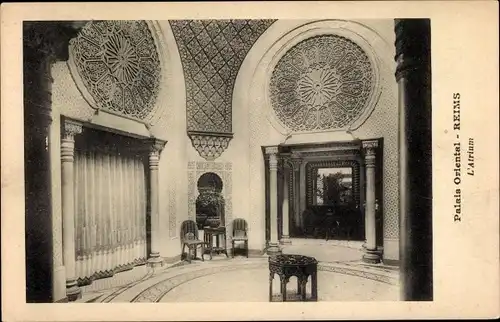 Ak Reims Marne, Palais Oriental, L'Atrium