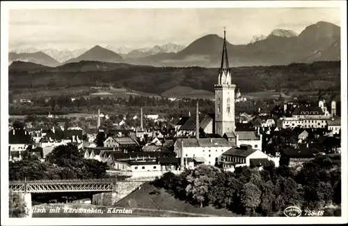 Ak Villach in Kärnten, Blick auf den Ort