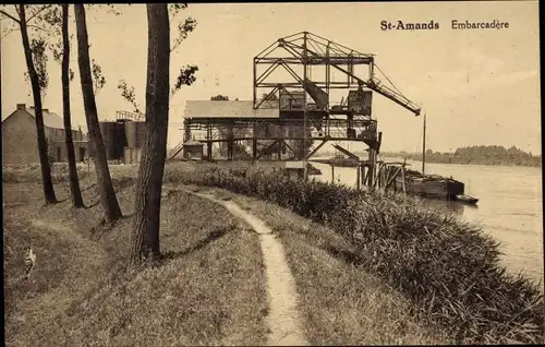Ak Sint Amands Flandern Antwerpen, Embarcadere