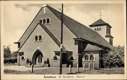 Ak Kalmthout Calmpthout Flandern Antwerpen, H. Hartkerk, Heuvel