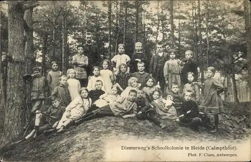 Ak Kalmthout Calmpthout Flandern Antwerpen, Diesterweg's Schoolvilla, Kinder
