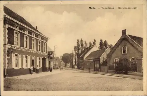 Ak Melle Ostflandern, Vogelhoek, Merelbekestraat