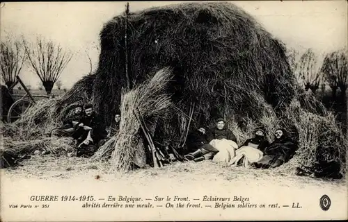 Ak Guerre 1914-1915, En Belgique, Sur le Front, Eclaireurs Belges