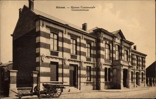 Ak Herent Flandern Flämisch Brabant, Maison Communale