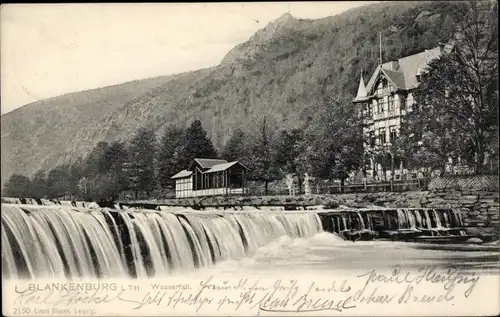 Ak Bad Blankenburg in Thüringen, Wasserfall