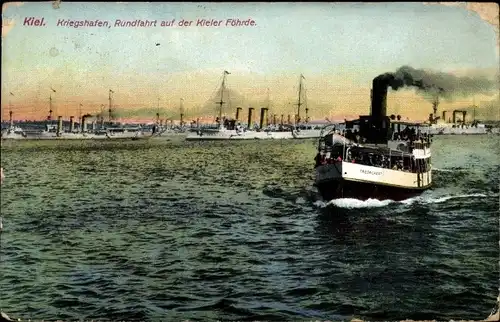Ak Kiel in Schleswig Holstein, Kriegshafen, Rundfahrt auf der Kieler Föhrde