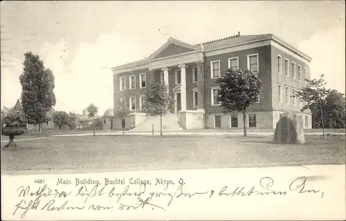 Ak Akron Ohio USA, Main Buildings, Buchtel College