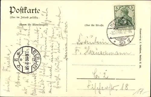 Ak Berlin Schöneberg, Werner Siemens Realgymnasium, Straßenpartie, Geschäfte