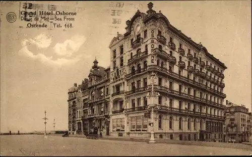 Ak Ostende Westflandern, Grand Hotel Osborne, Digue de Mer